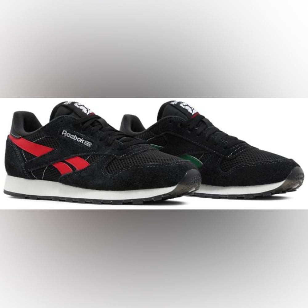 Reebok Classic Leather Sneakers-Human Rights Now! -‎ Black Red US 6 Athletic